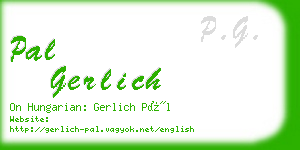 pal gerlich business card